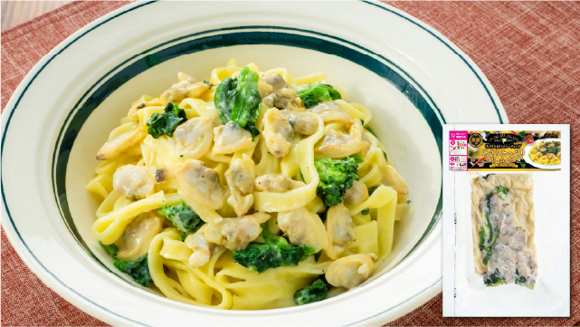 あさりたっぷり クリームパスタ